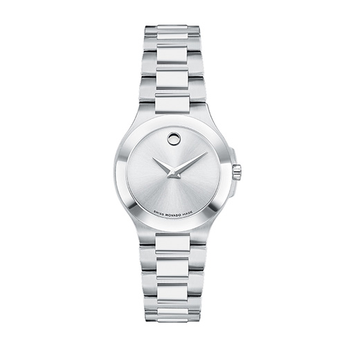 Ladies Corporate Exclusive Silver-Tone Stainless Steel Watch, Silver Dial