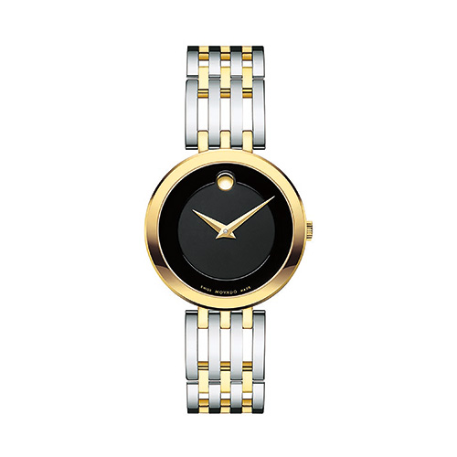 Ladies Esperanza Two-Tone Stainless Steel Watch, Black Dial