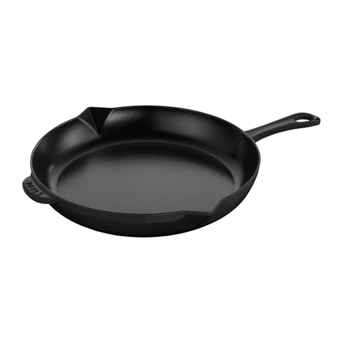 12" Cast Iron Fry Pan, Black