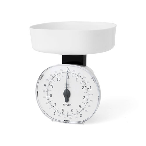 11lb Mechanical Food Scale, White