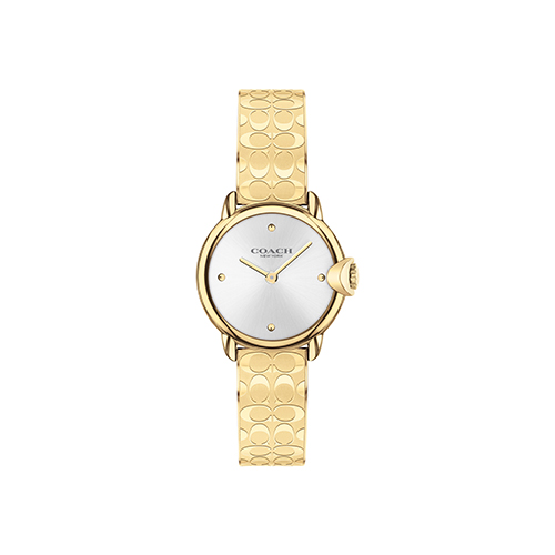 Ladies Arden Gold-Tone Bangle Watch, Silver Dial