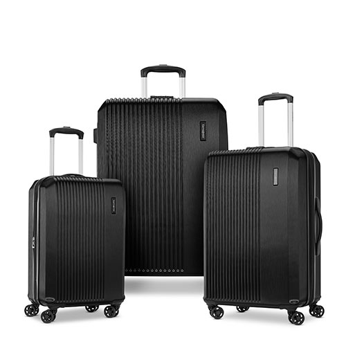 Alliance SE 3pc Hardside Spinner Luggage Set, Bass Black