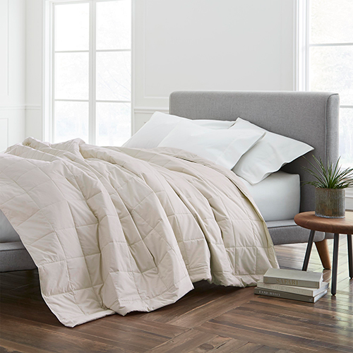 EcoPure Cotton Filled Blanket - Full/Queen, Cream