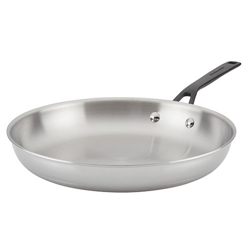 12.25" Stainless Steel 5-Ply Clad Fry Pan