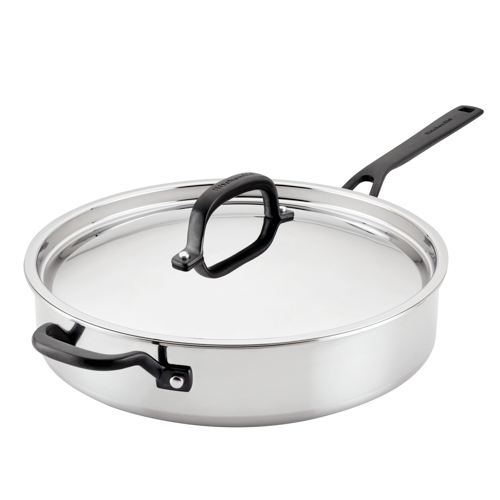 5qt Stainless Steel 5-Ply Covered Saute Pan w/ Helper Handle