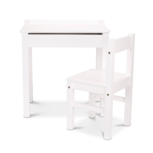 Kids Lift-Top Desk and Chair, White