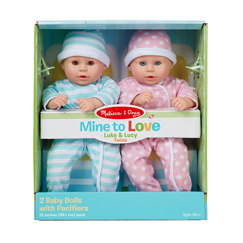 Mine to Love Baby Dolls - Luke & Lucy, Ages 18+ Months