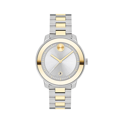 Ladies BOLD Verso Silver & Gold-Tone Stainless Steel Watch, Silver Dial