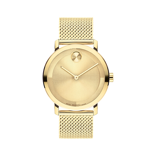 Men's Bold Evolution 2.0 Gold-Tone Stainless Steel Mesh Watch, Gold Dial