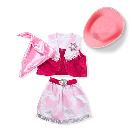Cowgirl Role Play Costume Set, Ages 3-6 Years