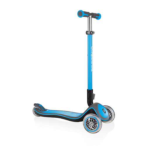 Elite Deluxe Foldable 3-Wheel Youth Scooter, Sky Blue