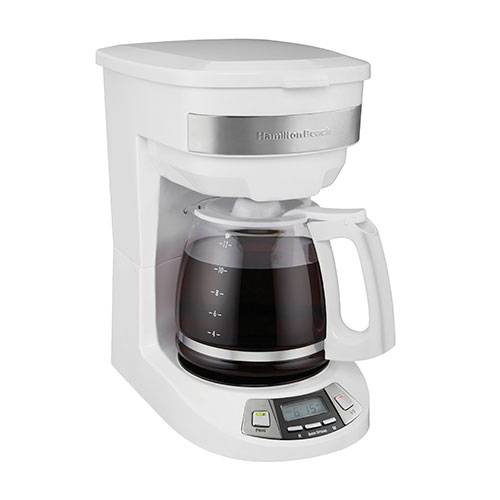 12 Cup Programmable Coffeemaker, White