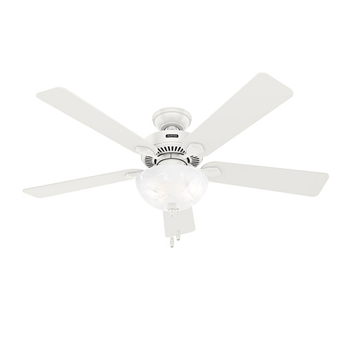 Swanson 52" Ceiling Fan w/ LED Bowl, White