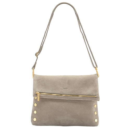 VIP Large Clutch, Gray Natural/Brushed Gold