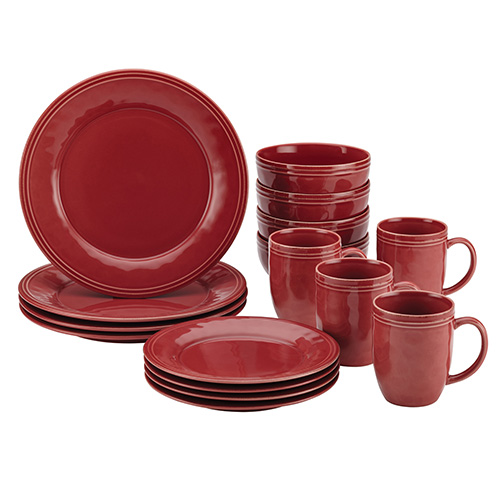 Cucina 16pc Dinnerware Set, Red