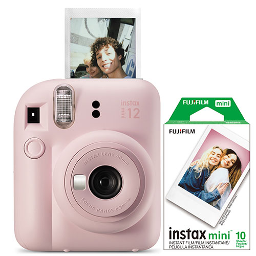Instax Mini 12 Instant Camera w/10 Count Film, Blossom Pink