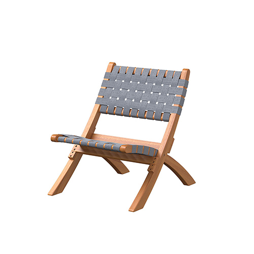 Sava Indoor/Outdoor Folding Chair w/ Warm Gray Webbing