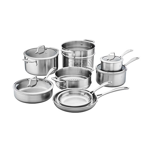 Spirit 3-Ply 12pc Stainless Steel Cookware Set