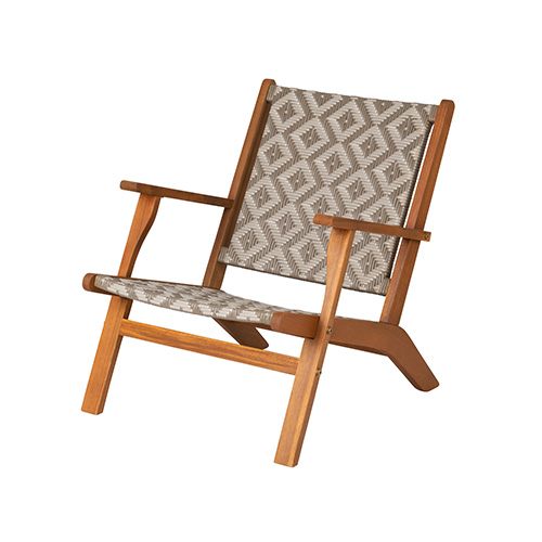 Vega Natural Stain Outdoor Chair, Diamond Weave Wicker