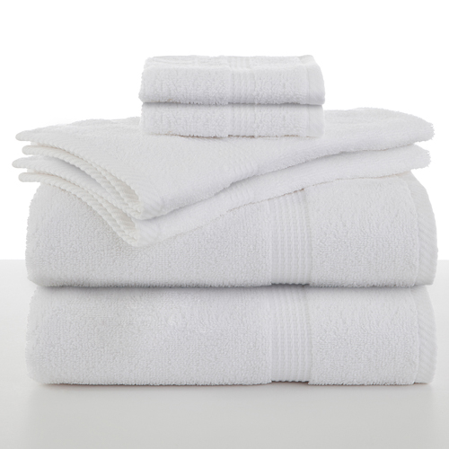 Essentials 6pc Cotton Towel Set, Optical White