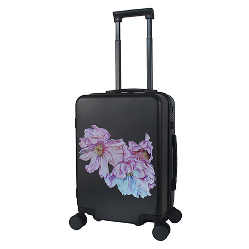 20" Carry-On Hardside Surface Of Beauty Peonies Collection, Black Onyx