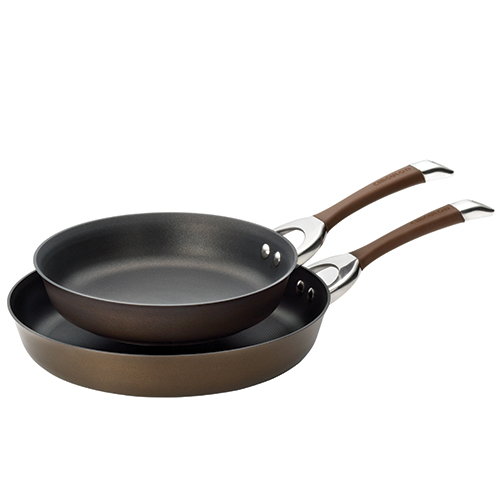 Symmetry Hard-Anodized Nonstick 10" & 12" Skillets, Chocolate