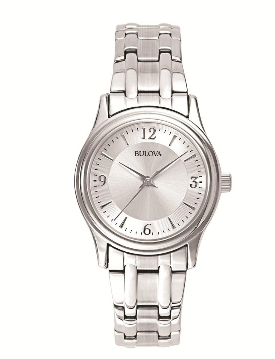 Ladies Corporate Collection Silver-Tone Stainless Steel Watch, Silver Dial