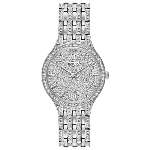 Ladies Crystal Collection Fully Paved Swarovski Watch, Crystal Dial