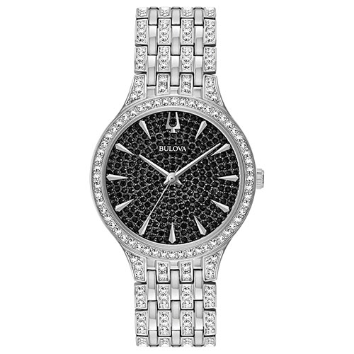 Ladies Phantom Black & White Swarovski Crystal Paved Watch