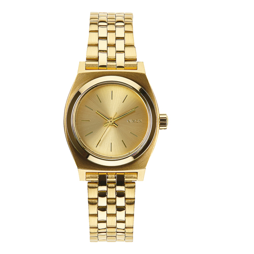 Ladies' Time Teller Gold Stainless Steel Watch, Gold Dial