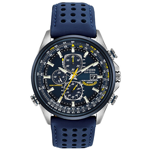 Mens Blue Angels Eco-Drive World Chronograph-AT Watch