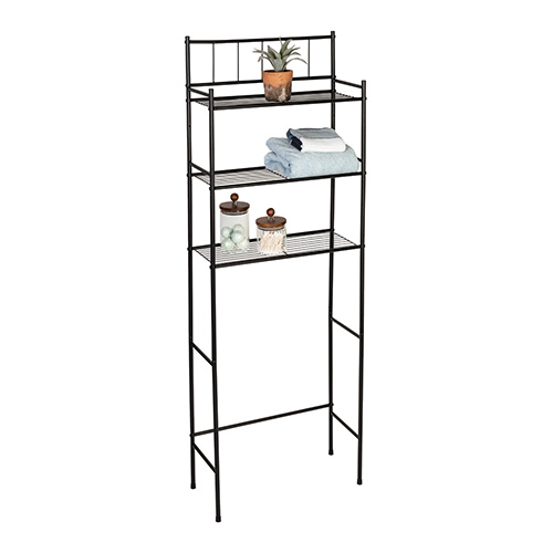 Over The Toilet Space Saver Shelving Unit, Black