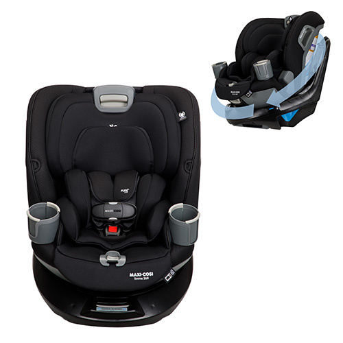Emme 360 Rotating Convertible Car Seat, Midnight Black