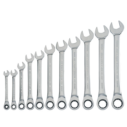 11pc MM Ratcheting Combination Wrench Set