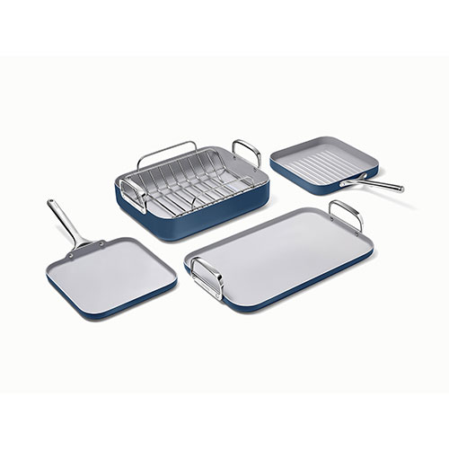 5pc Square Cookware Set, Navy