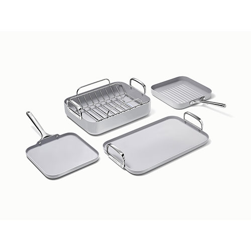 5pc Square Cookware Set, Gray