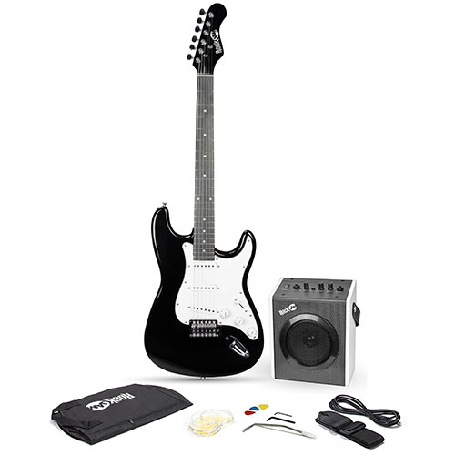 Full-Size Electric Guitar Kit, Black
