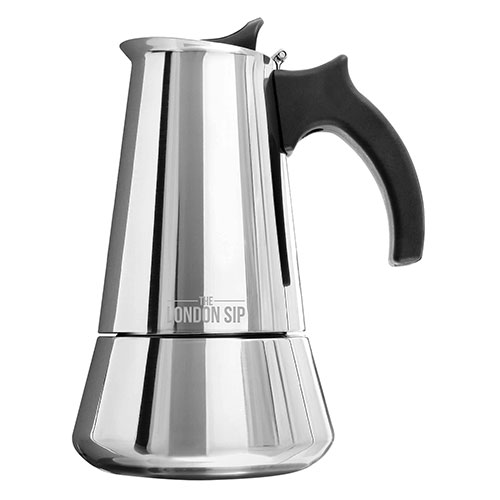 10 Cup Stainless Steel Stovetop Espresso Maker, Silver