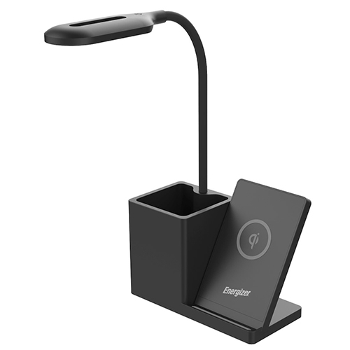 Lamp with Desk Organizer and Wireless Charger