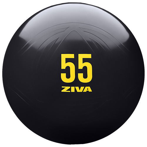 55cm Anti-Burst Core Fit Ball w/ Hand Pump, Black/Yellow