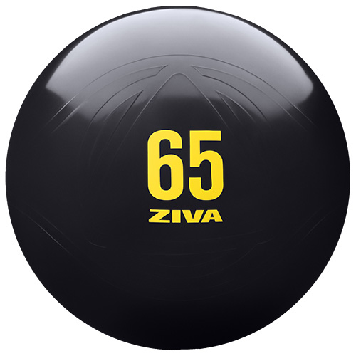 65cm Anti-Burst Core Fit Ball w/ Hand Pump, Black/Yellow
