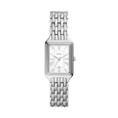 Ladies' Raquel Silver-Tone Stainless Steel Watch, Silver Dial