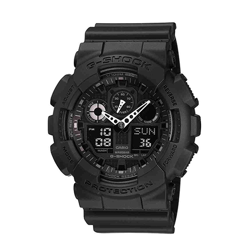 Large G-Shock Ana-Digi Watch, Black Resin Band
