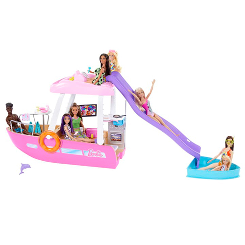 Barbie Dream Boat Playset w/ Pool, Slide & Accessories, Ages 3+ Years