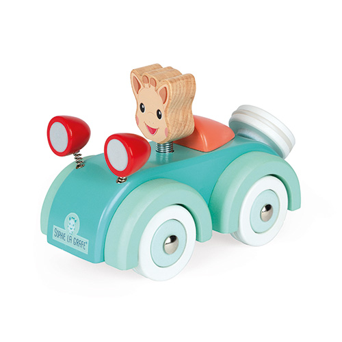 Sophie Giraffe Wooden Car, Ages 1+ Years