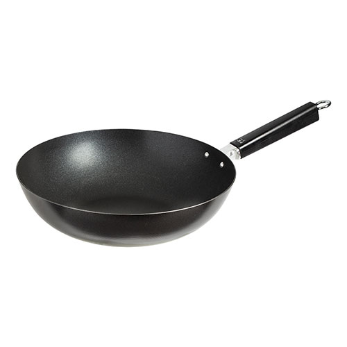 12" Professional Series Carbon Steel Excalibur Nonstick Stir Fry Pan