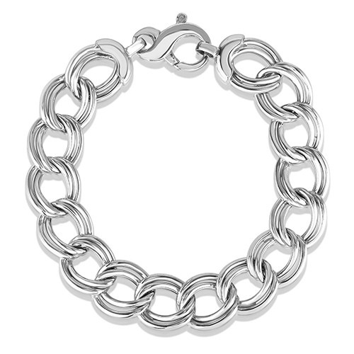 Curb Link Sterling Silver Bracelet