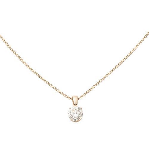 14k Yellow Gold Diamond Necklace, .50ct