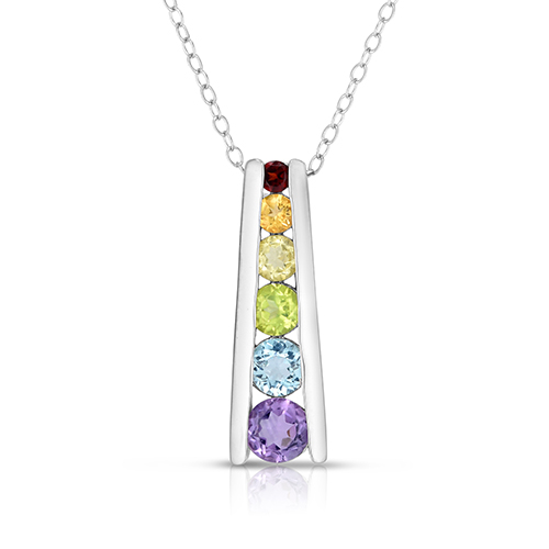 Multi-Colored Gemstone Necklace