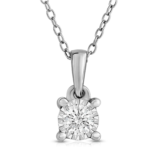 Diamond Solitaire Necklace, .25ct